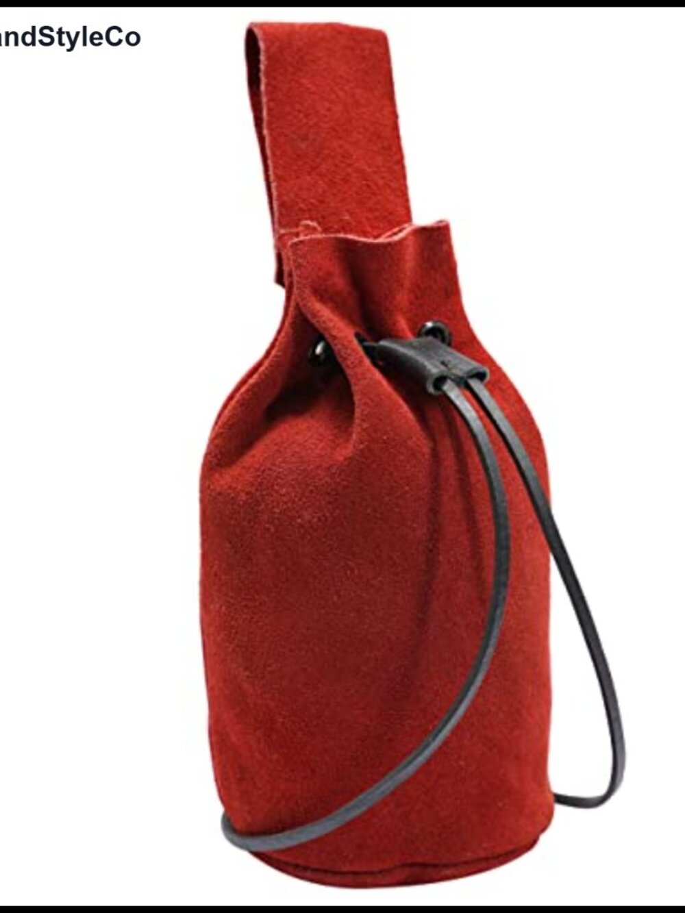 Genuine Suede Leather Drawstring Belt Bag Medieval Coin Pouch Waist Purse LARP